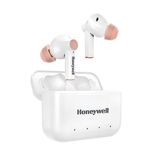 Honeywell Moxie V1000 Truly Wireless Earbuds, Bluetooth V5.0, 2 hrs uninterrupted Music with 10 mins of Charge, Dynamic 10mm*2 Drivers, 200mAh Battery, IPX4 Water Resistance, Voice Assistant Enabled Honeywell Moxie V1000 Truly Wireless Earbuds, Bluetooth V5.0, 2 hrs uninterrupted Music with 10 mins of Charge, Dynamic 10mm*2 Drivers, 200mAh Battery, IPX4 Water Resistance, Voice Assistant Enabled